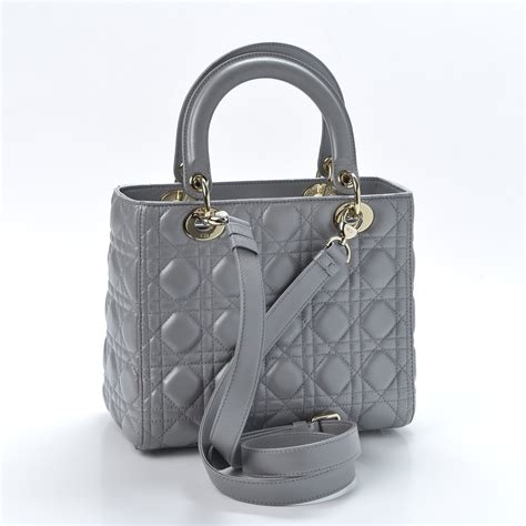 lady dior grey medium|Lady Dior medium lambskin.